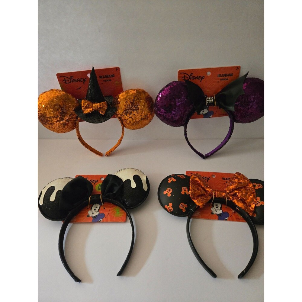 NWT. ALDI DISNEY Set of 4 Minnie & Mickey Mouse Ears Headband Halloween 2026.